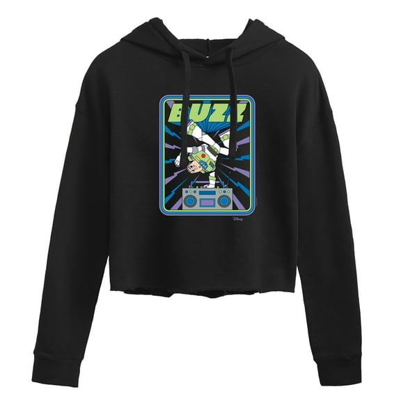 Disney - Toy Story - Buzz Breakdancing - Juniors Cropped Pullover Hoodie