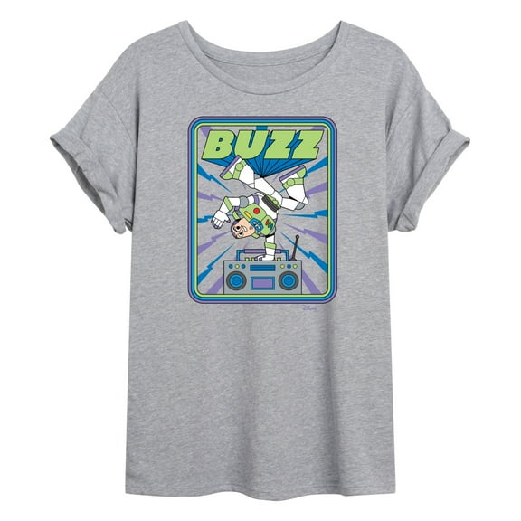 Disney - Toy Story - Buzz Breakdancing - Juniors Ideal Flowy Muscle T-Shirt