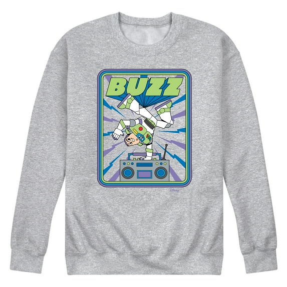 Disney - Toy Story - Buzz Breakdancing - Men's Crew Neck Fleece Pullover