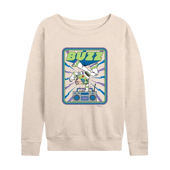 Disney - Toy Story - Buzz Breakdancing - Women's Lightweight French Terry Long Sleeve Shirt