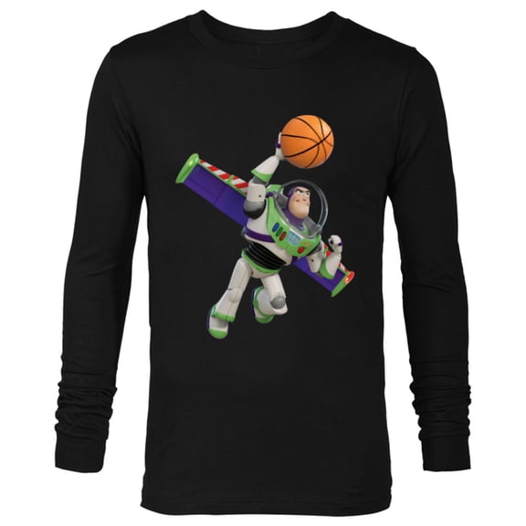 Disney Toy Story Buzz Lightyear Basketball - Long Sleeve T-Shirt for Men - Customized-Black