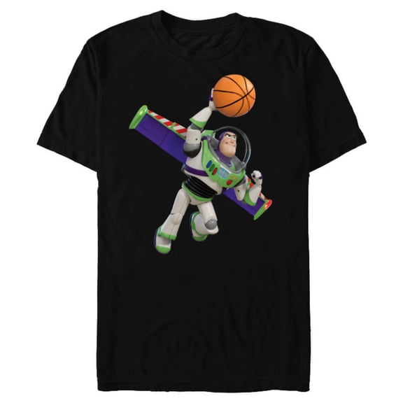Disney Toy Story Buzz Lightyear Basketball - Short Sleeve Blended T-Shirt for Adults - Customized-Black