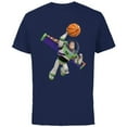thumbnail image 1 of Disney Toy Story Buzz Lightyear Basketball - Short Sleeve Cotton T-Shirt for Adults - Customized-Navy, 1 of 5