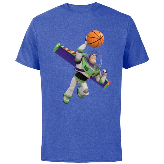 Disney Toy Story Buzz Lightyear Basketball - Short Sleeve Cotton T-Shirt for Adults - Customized-Royal Heather