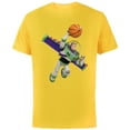 thumbnail image 1 of Disney Toy Story Buzz Lightyear Basketball - Short Sleeve Cotton T-Shirt for Adults - Customized-Yellow, 1 of 5