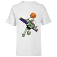 thumbnail image 1 of Disney Toy Story Buzz Lightyear Basketball - Short Sleeve T-Shirt for Kids - Customized-White, 1 of 5