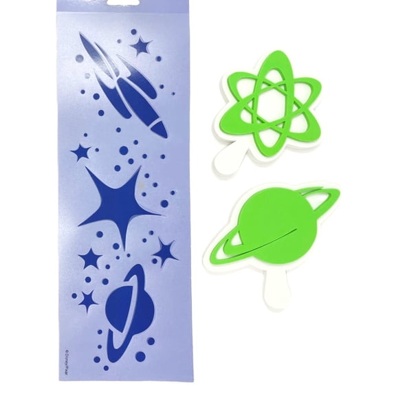 Disney Toy Story Buzz Lightyear Planet & Rocket Paint Stamp & Stencil Set - 3 Piece Set
