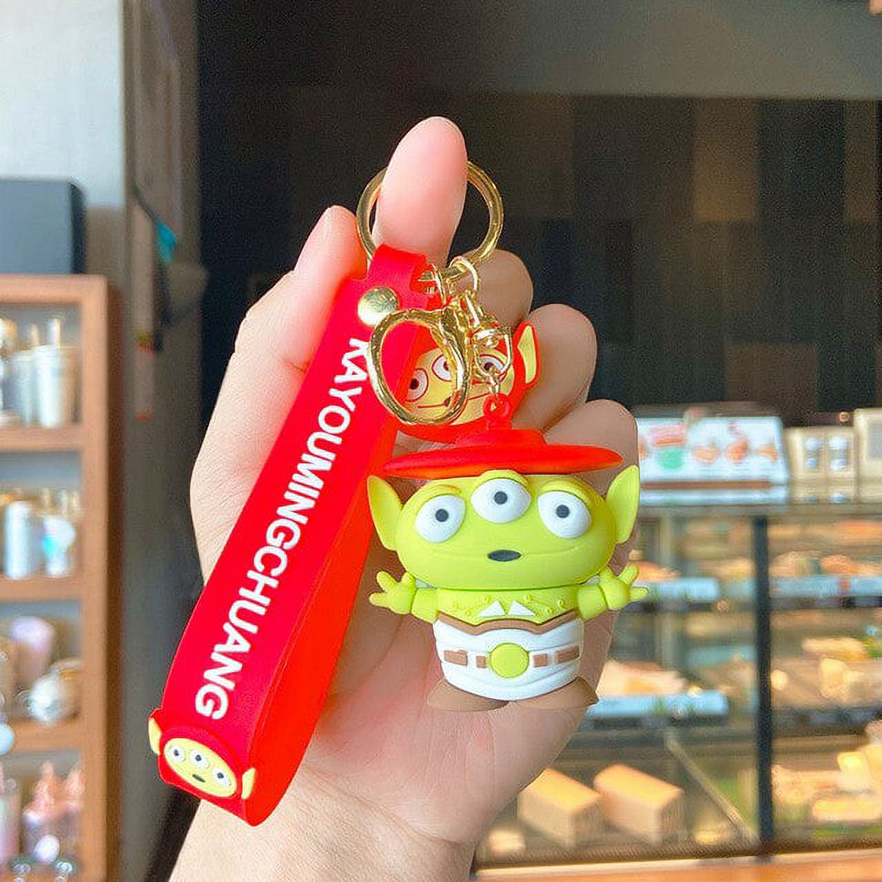 Disney Toy Story Buzz Lightyear Woody Lotso Keychains Anime Collection