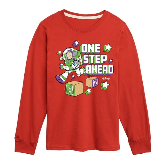 Disney - Toy Story - Buzz One Step - Toddler & Youth Long Sleeve Graphic T-Shirt