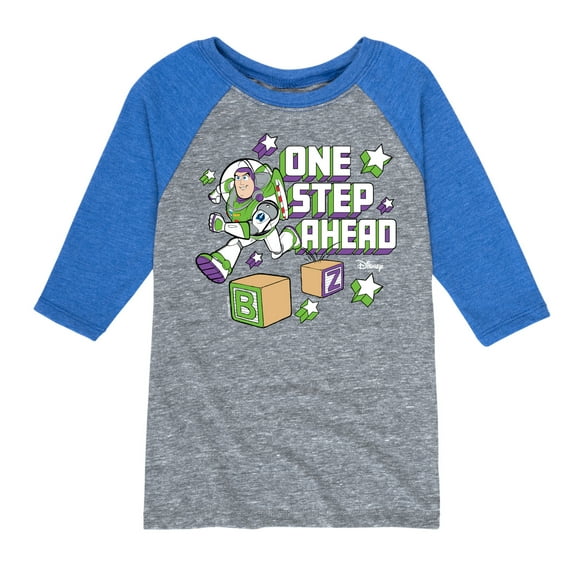 Disney - Toy Story - Buzz One Step - Toddler & Youth Raglan Graphic T-Shirt