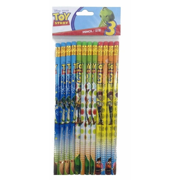 Disney Toy Story Character Authentic Licensed 24 Wood Pencils Pack