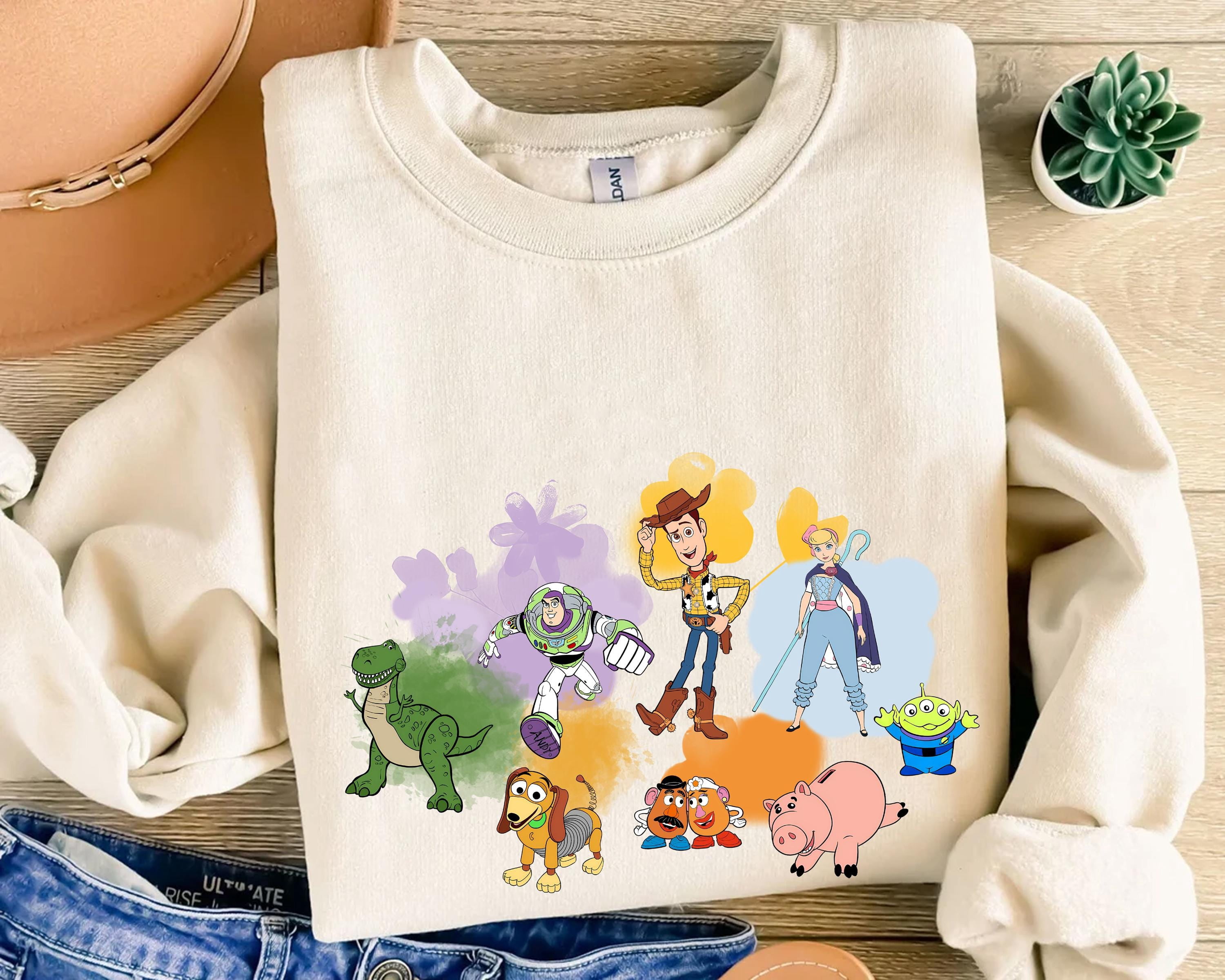 Disney Toy Story Color Art Shirt, Toy Story Group Shirt, Woody Jessie ...