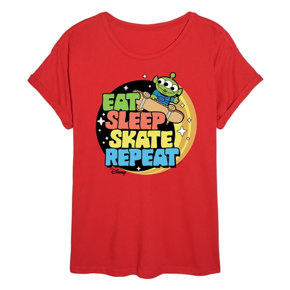 Disney - Toy Story - Eat Sleep Skate Repete - Juniors Ideal Flowy Muscle T-Shirt