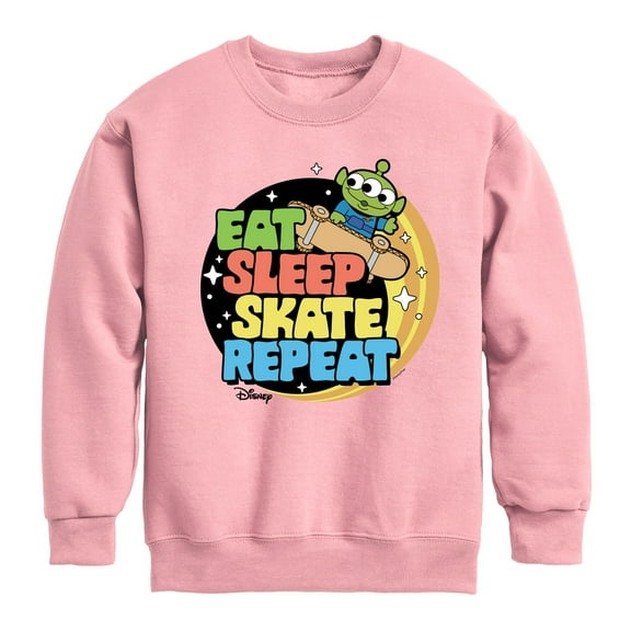 Disney - Toy Story - Eat Sleep Skate Repete - Toddler & Youth Crewneck Fleece Sweatshirt