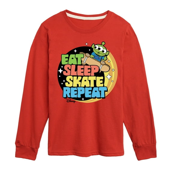 Disney - Toy Story - Eat Sleep Skate Repete - Toddler & Youth Long Sleeve Graphic T-Shirt