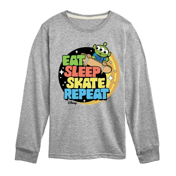Disney - Toy Story - Eat Sleep Skate Repete - Toddler & Youth Long Sleeve Graphic T-Shirt