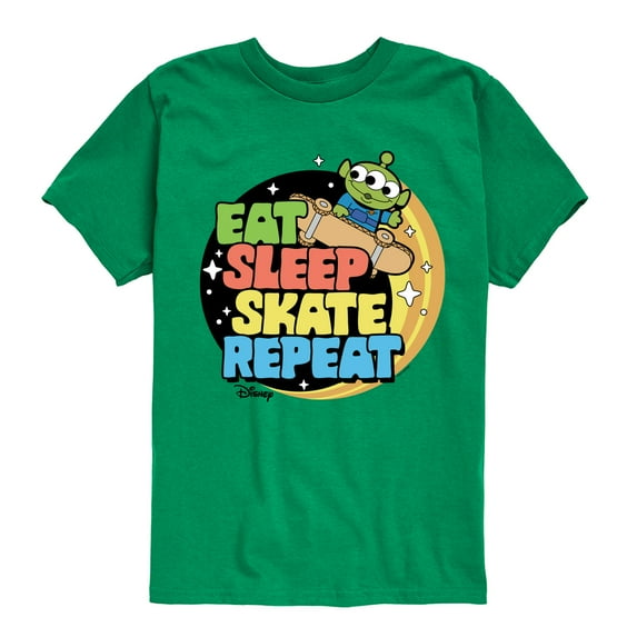 Disney - Toy Story - Eat Sleep Skate Repete - Toddler & Youth Short Sleeve Graphic T-Shirt