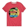 thumbnail image 1 of Disney - Toy Story - Eat Sleep Skate Repete - Toddler & Youth Short Sleeve Graphic T-Shirt, 1 of 5