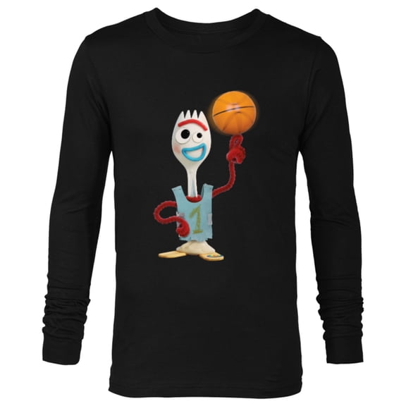Disney Toy Story Forky Basketball - Long Sleeve T-Shirt for Men - Customized-Black