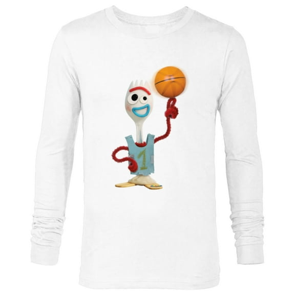Disney Toy Story Forky Basketball - Long Sleeve T-Shirt for Men - Customized-White