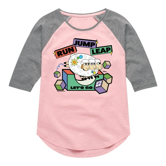Disney - Toy Story - Gruff Goat Billy Jump - Toddler & Youth Girls Raglan Graphic T-Shirt