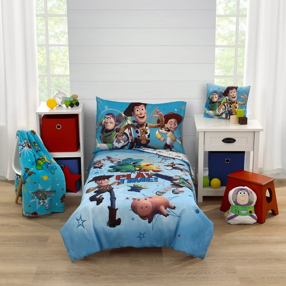 Disney Toy Story It's Play Time 4 Piece Toddler Bed Set