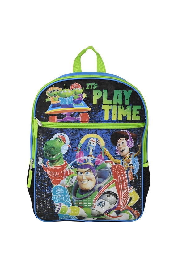 Disney Toy Story Lightyear Backpack 16" Buzz Woody Forky Rex Black Boys & Girls, Kids