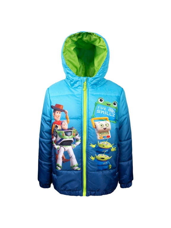 Toy Story Little Boys' Hooded Puffer Coat Navy Blue