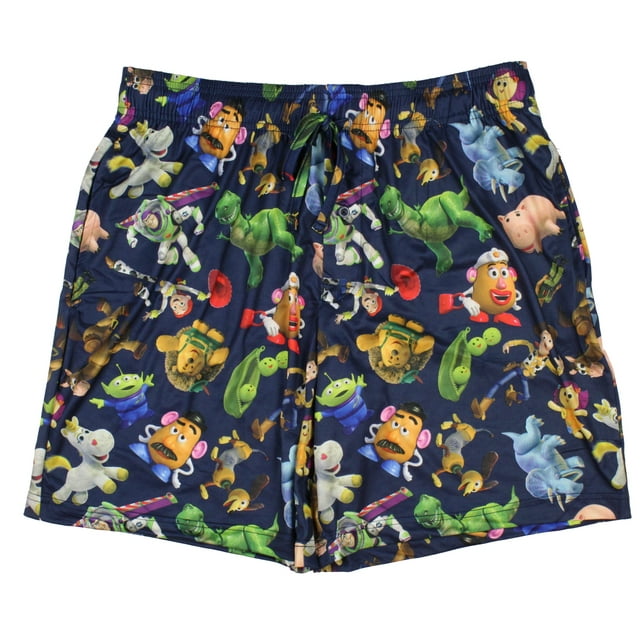 Disney Toy Story Men's Character Collage Lounge Shorts (Large ...