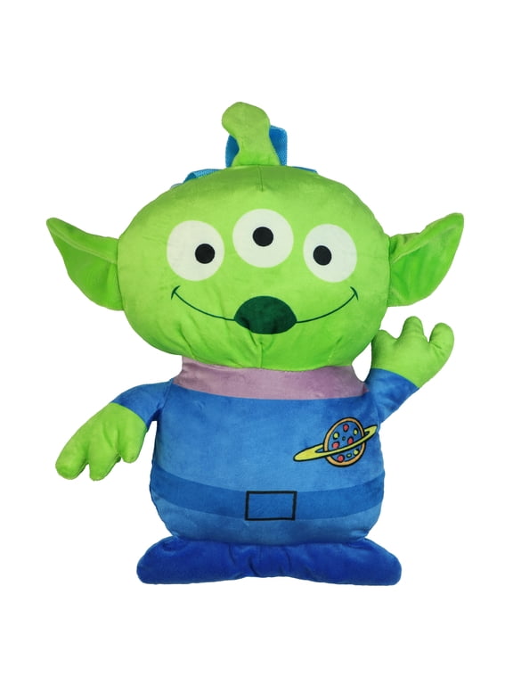 Disney Toy Story Plush Backpack Alien Bag 13" With Adjustable Straps