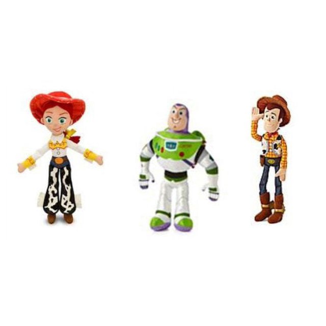Disney Toy Story Plush Toys Set Woody, Jessie & Buzz Lightyear