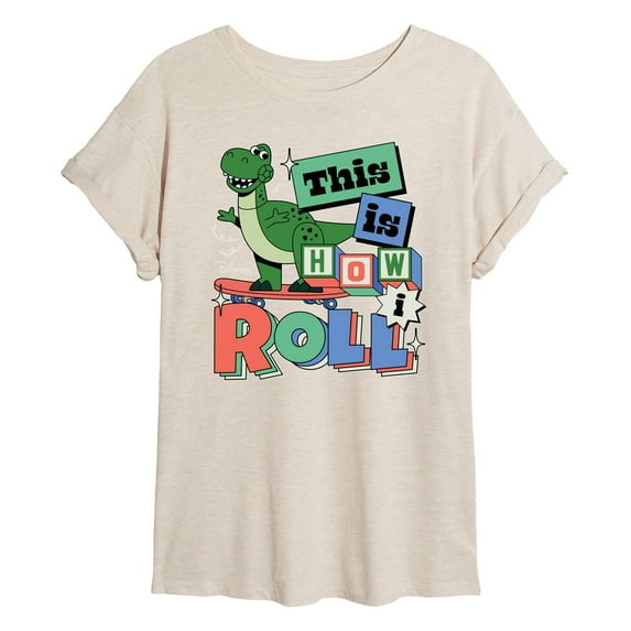 Disney - Toy Story - Rex This Is How I Roll - Women's Oversized T-Shirt