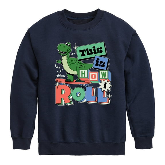 Disney - Toy Story - Rex This Is How I Roll - Toddler & Youth Crewneck Fleece Sweatshirt