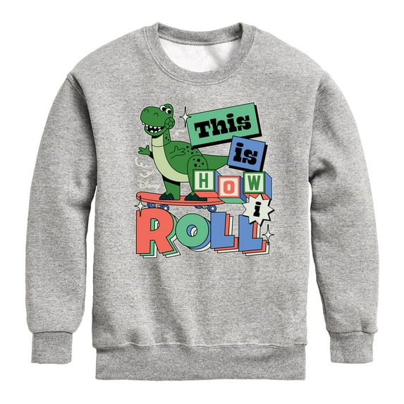Disney - Toy Story - Rex This Is How I Roll - Toddler & Youth Crewneck Fleece Sweatshirt