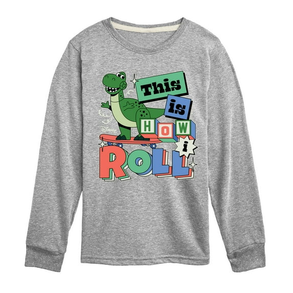 Disney - Toy Story - Rex This Is How I Roll - Toddler & Youth Long Sleeve Graphic T-Shirt