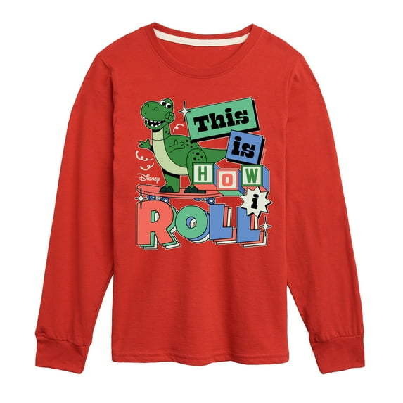 Disney - Toy Story - Rex This Is How I Roll - Toddler & Youth Long Sleeve Graphic T-Shirt