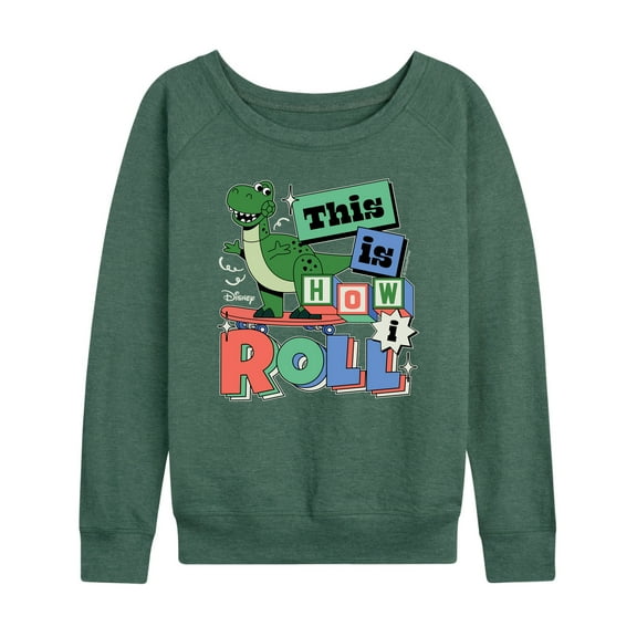 Disney - Toy Story - Rex This Is How I Roll - Women's Lightweight French Terry Long Sleeve Shirt