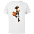 thumbnail image 1 of Disney Toy Story Sheriff Woody Basketball - Short Sleeve Cotton T-Shirt for Adults - Customized-White, 1 of 5