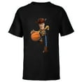 thumbnail image 1 of Disney Toy Story Sheriff Woody Basketball - Short Sleeve T-Shirt for Kids - Customized-Black, 1 of 5