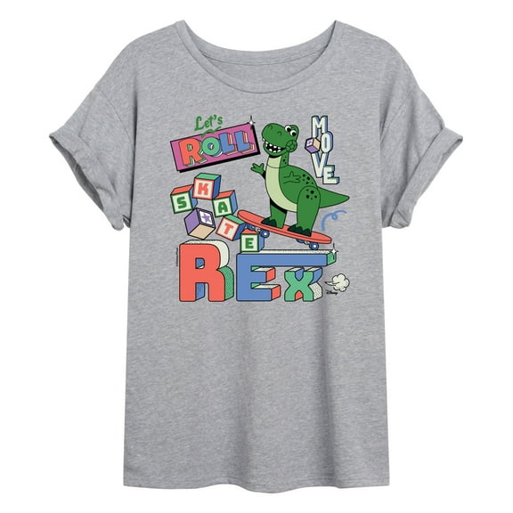 Disney - Toy Story - Skateboard Rex - Juniors Ideal Flowy Muscle T-Shirt