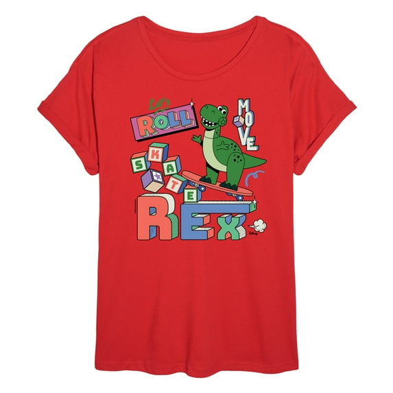 Disney - Toy Story - Skateboard Rex - Juniors Ideal Flowy Muscle T-Shirt
