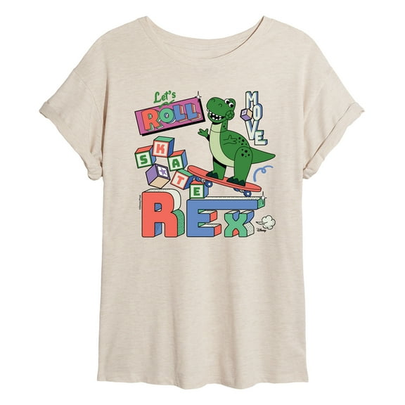 Disney - Toy Story - Skateboard Rex - Women's Oversized T-Shirt
