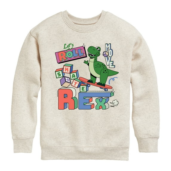 Disney - Toy Story - Skateboard Rex - Toddler & Youth Crewneck Fleece Sweatshirt
