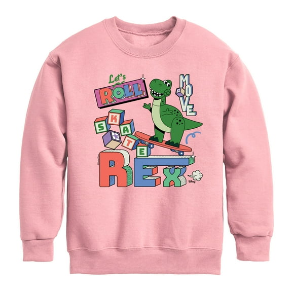 Disney - Toy Story - Skateboard Rex - Toddler & Youth Crewneck Fleece Sweatshirt