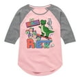 thumbnail image 1 of Disney - Toy Story - Skateboard Rex - Toddler & Youth Girls Raglan Graphic T-Shirt, 1 of 5