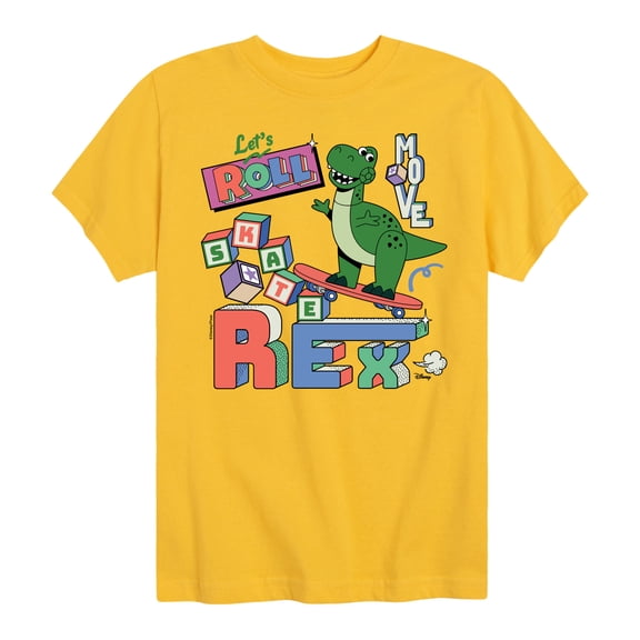 Disney - Toy Story - Skateboard Rex - Toddler & Youth Short Sleeve Graphic T-Shirt