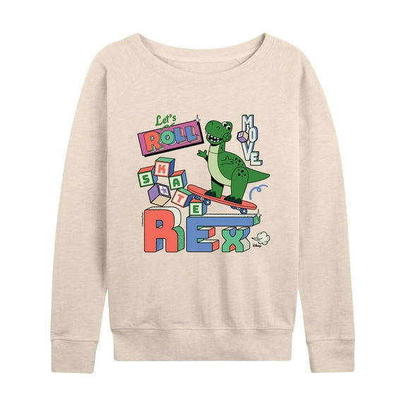 Disney - Toy Story - Skateboard Rex - Women's Lightweight French Terry Long Sleeve Shirt