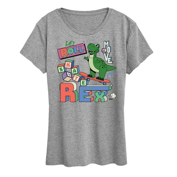 Disney - Toy Story - Skateboard Rex - Women's Short Sleeve Graphic T-Shirt