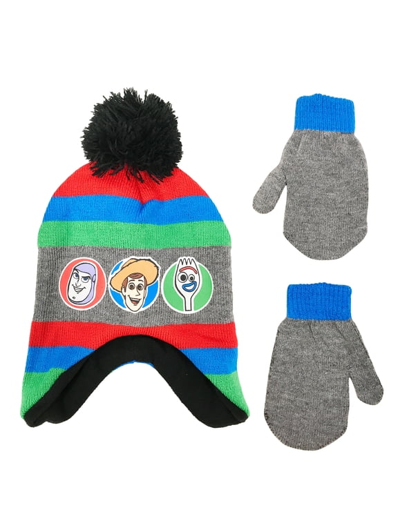 Toy Story Toddler Boys Winter Hat and Mittens Set, Age 2-4