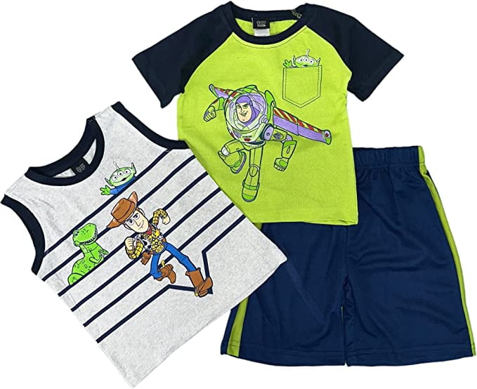 Disney Toy Story Toddler/Little Boys Three-Piece Top & Short Set ...